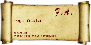 Fogl Atala névjegykártya